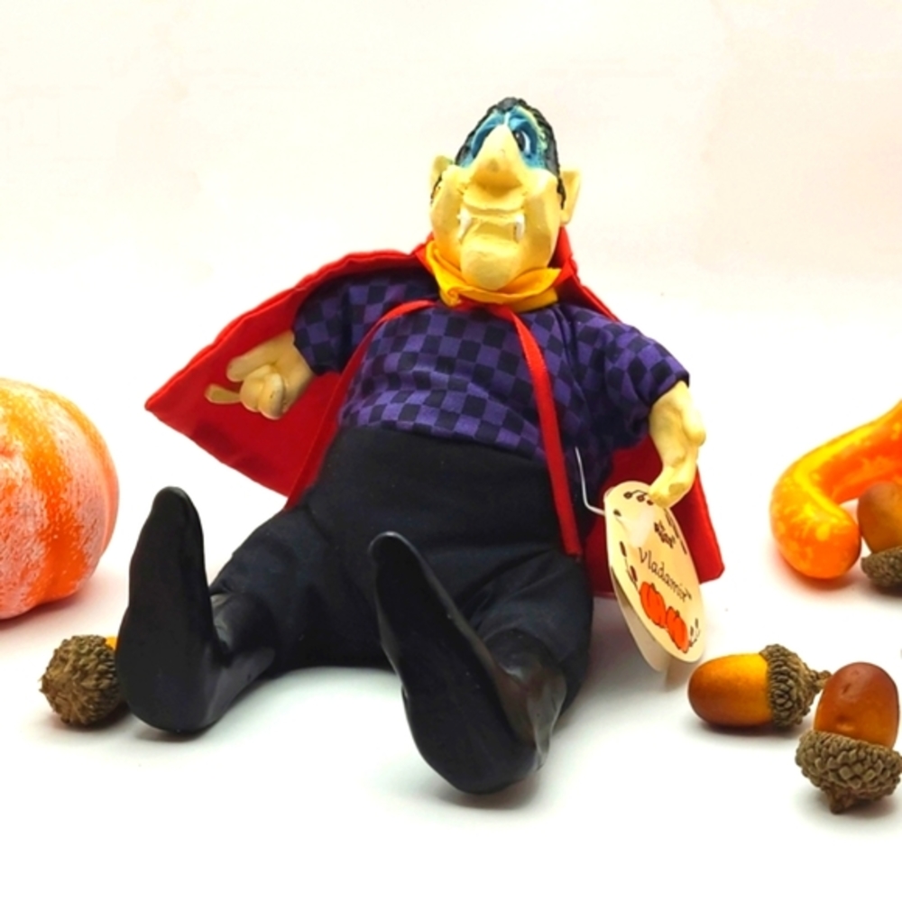 Rare Russ Berrie VLADIMIR Vampire Figurine Toy Vintage Purple Black Halloween